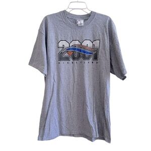 Vintage Disneyland Resort 2001 Grad Nite T-shirt Top Tee Grey L / XL NWT